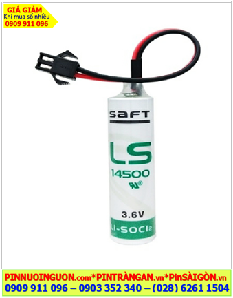 Saft LS14500 (Zắc SM-2P); Pin nuôi nguồn PLC Saft LS14500 lithium 3.6v AA 2600mAh _Xuất xứ Pháp
